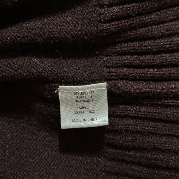 Skies are Blue Faux Wrap Tie Sweater Plum Color Medium - Picture 8 of 10